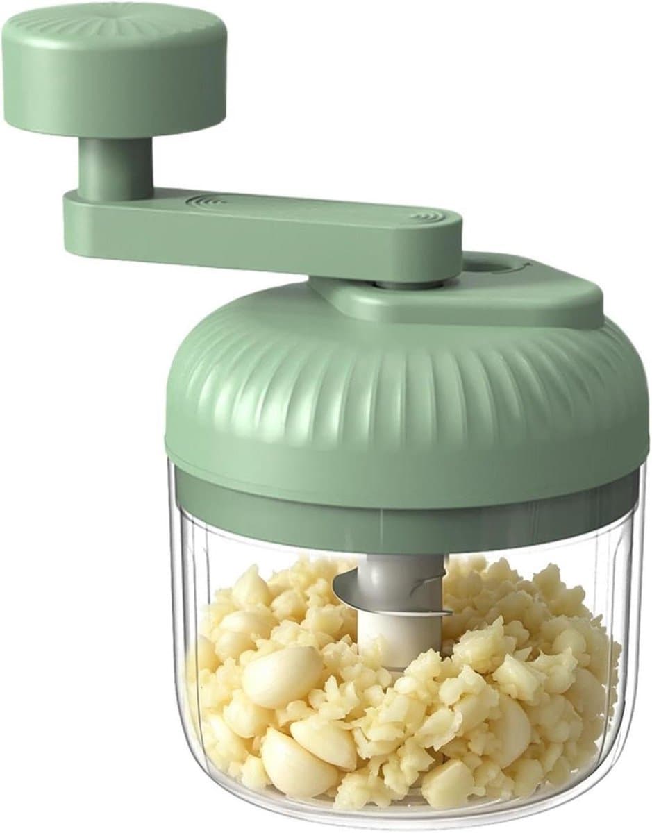 Handmatige Keukenmachine - Keukenhakker Zwengel - Snel Ingrediënten Snijden - 3 Snelheidsniveaus - 15 x 10 x 15 cm - Groen — afbeelding 1