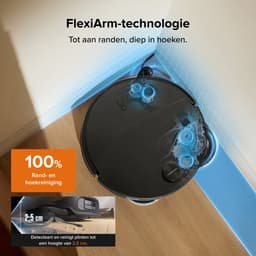 Roborock Qrevo Edge 2 Set-robotstofzuiger-25.000 Pa-7,98 cm ultraslank-12 mm dweilheffing-80°C warmwatermopwas& zelfreinigend station-FlexiArm-RetractSense navigatie-dubbel anti-klitssysteem-reactieve AI & Roborock app-bediening — thumbnail 2