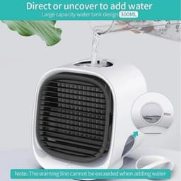 Draagbare Airconditioner - Met Tank & Led Nachtlampje, 4 Snelheidsinstellingen, Koelen in 90 Seconden - roze — thumbnail 2