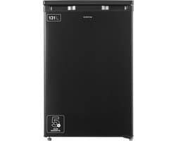 Inventum KK550B tafelmodel koelkast energiezuinig - 131 liter - Zonder vriesvak - 55 cm breed - Superkoelen - Led-verlichting - Energielabel D - Vrijstaand - Zwart