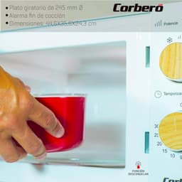 Magnetron Oven - Compacte Magnetron - Snel Opwarmen - Mechanische Bediening - 20 Liter - Wit — thumbnail 4