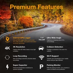Auto Dashcam - Dashboard Camera - Veilige Rit Registratie - 4K Ultra HD Resolutie - 170 Graden Lens - Zwart — thumbnail 5
