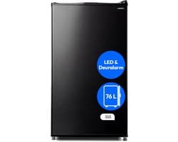 MEDION Koelkast 76 L, vrijstaand - MD370009 - Donkergrijs | 3 legplateaus, hoogte 84,5 cm, omkeerbare deur, 2 deurvakken, verstelbare voeten