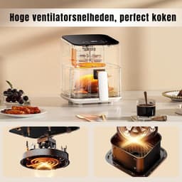 KIRA® Mini Airfryer - Airfryer Klein - Digitaal Display - Wit - 26 x 21cm x 28cm — thumbnail 4