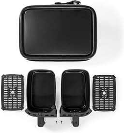Heteluchtfriteuse - Dubbele mand - Gezond Koken - SYNC functie - 2x3.8 L - Zwart — thumbnail 3