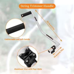 Dailygoods- Grastrimmerhandgreep Ergonomisch - Onkruidhandgreepverlenging - Aluminium Beugelclip - Gazononderhoud - Landschapsarchitectuur - Vermindert lumbale vermoeidheid - Onkruidverdelgerhandgreep — thumbnail 5