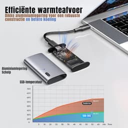 QORA® SSD Externe Harde QORAijven - SSD Externe Harde QORAijf - Grijs - ‎7cm x 4cm x 2cm — thumbnail 3