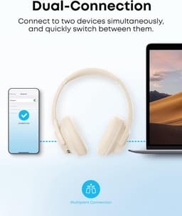 soundcore by Anker Q20i Bluetooth-hoofdtelefoon met actieve ruisonderdrukking en hybride hoofdtelefoon - Draadloos - 40 uur ANC - Hi-Res audio - Krachtige bas - Gepersonaliseerd met app - Transparantiemodus — thumbnail 5