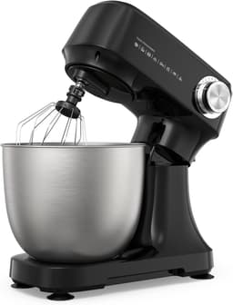 OLOEY Keukenmachine 4,5 L - 300 W - 12 snelheidsstanden - pulsefunctie - roestvrijstalen kom - kneedhaak & garde - vaatwasserbestendig - ideaal voor brooddeeg - cakes & crèmes (2-5 personen) — thumbnail 1
