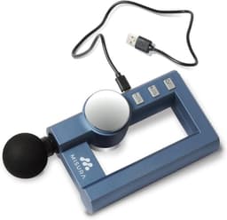 SnelShoppen - Massagepistool met diepe verwarmingsfunctie - Blauw - Ontspanning en herstel voor spieren - 32 instelbare snelheden - Lichtgewicht en dr — thumbnail 2