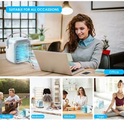 Draagbare airconditioner, persoonlijke luchtkoeler, airconditioner met drie snelheden en handvat, geschikt voor kantoren, woningen, scholen en buitengebruik. — thumbnail 3