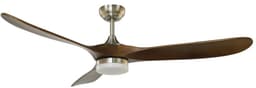 CristalRecord - Plafondventilator Nine big Ø 152 cm teak mat chroom — thumbnail 1