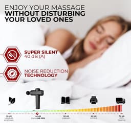 Massagepistool - Spierherstel Tool - Spierontspanning Bevorderen - 30 Snelheden 6 Koppen - 650 gram - Zwart — thumbnail 5