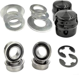 Voorwielring - Dragende Omzettingsuitrusting - Conversiekit - Compatibel met Craftsman/Poulan/Husqvarna/Jonsered - Metaal/Rubber - Inhoud: 1 set - Wielbus — thumbnail 3