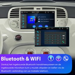 Cestovet Autoradio - Geschikt voor Fiat 500 2007 t/m 2015 - Apple CarPlay & Android Auto (Draadloos ) - LINUX - FM, USB, Bluetooth, SWC — thumbnail 5