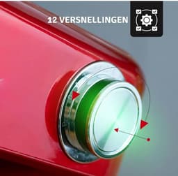 SP® Deegmachine - Kneedmachine - Mixer met Kneedhaak - Rood - 23cm x 34cm x 36cm — thumbnail 4