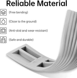 robotstofzuiger, drempelhelling, zuigrobot, drempelhelling, drempelhelling, rubber, antislip en slijtvast, voor robotstofzuiger-klim-/hefinrichting (grijs, 68 x 5,3 x 1,6 cm) — thumbnail 3
