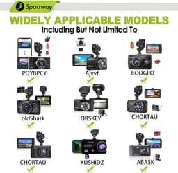 SnelShoppen - Sportway S501 Dash Cam Zuignap Houder - Vervangbare Hinge voor Diverse Dashcams - Compact en Verbeterde Zichtlijn — thumbnail 2