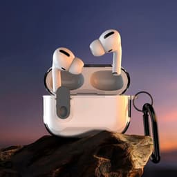 Dux Ducis PECL Hoesje Geschikt voor AirPods 4 met Aluminum Haak Transparant Grijs — thumbnail 2