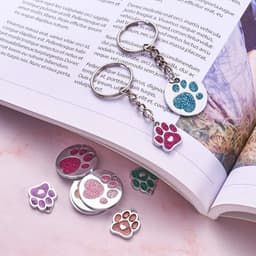 Set van 20 glitterende katten- en hondenpoot hangers voor het maken van DIY sieraden, ideaal als geluksbrenger en decoratieve accessoires — thumbnail 5