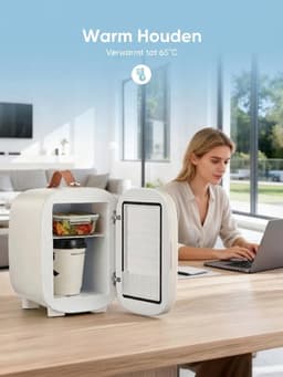 Lìon® Mini Koelkast - Minibar - 5L Capaciteit - Skincare Koelkast - Wit - 29cm x 20cm x 27cm — thumbnail 2