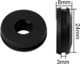 cyclingcolors 2 x brandstoftank rubberen tubes gassnijder benzine tanktuit universele brandstofleiding buisafdichting bosmaaier trimmer grasmaaier, Ø 24 mm 1 gat — thumbnail 3