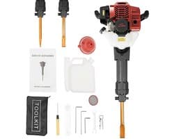 Benzine Breekhamer - 52 cc, Handbediend met Hamerboor