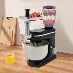 Keukenmixer – Keukenmachine – Mengmachine – Mixer – Deegmixer – Zwart – 700W Motor – 6 Liter Mengkom — thumbnail 2