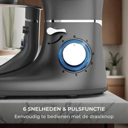 Keukenmachine - Mixer Robot - Bakken en Mixen - Krachtige 2000W Motor - 6.2 Liter - Antraciet — thumbnail 5