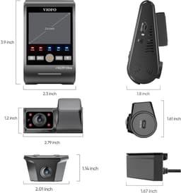 VIOFO A229 Ultra-W 3CH - Dashcam - 4K Voor- & Achtercamera - Waterdichte Achtercamera - Sony STARVIS 2 - Interieurcamera met 210° Kijkhoek — thumbnail 3