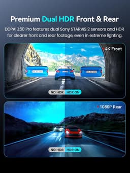 Dashcam 4K Dubbel - Auto Camera Voor Achter - Veiligheid Onderweg - Dual STARVIS 2 Sensoren - 3 inch Display — thumbnail 2
