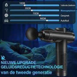 LNMsolutions® Massage Gun - Massage Apparaat - Massage Pistool - Zwart - 28cm x 24cm x 7cm — thumbnail 3