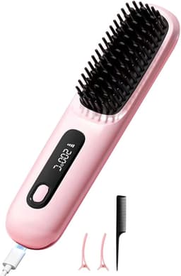Brush Pro, Draadloze stijltangen Heteluchtborstel Negatieve Ionen Hot Comb Stijltang 20s Snelle Verwarming Keramisch & Anti-Brandwonden Ontwerp voor Alle Haartypes USB Oplaadbaar — thumbnail 1
