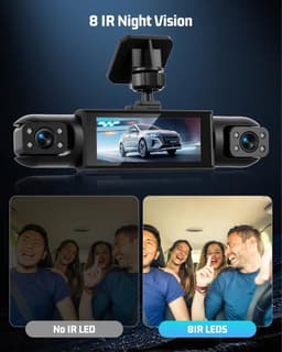 360° Dashcam - 1080P - 4-camera systeem - Nachtzicht en bewegingsdetectie - Voor Auto's — thumbnail 5