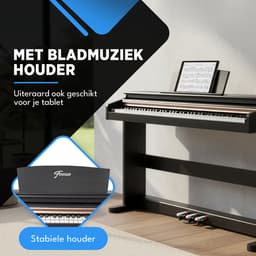Finesse Digitale Piano - 88 Gewogen Toetsen - met Frame, Pedalen & Kruk - Keyboard Piano - Elektrische Piano - Volwassene & Kind — thumbnail 3