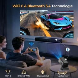 NIVA® Mini Beamer - Draagbare Projector - 4K-Miniprojector - Zwart - 18cm x 15cm x 14cm — thumbnail 3