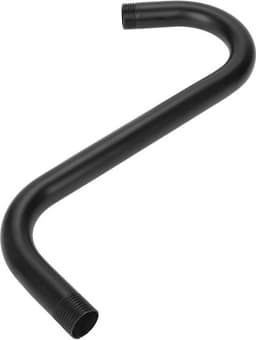 20 cm Douche-verlengstuk - roestvrij staal - S-gebogen - grote hoogte - badkameraccessoires - zwart - duurzaam — thumbnail 2