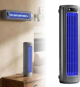 Torenventilator - Ventilator - Mobiele Aircooler - Desktop Ventilator - Mini Luchtkoeler - 2000mAh - Tafel + Muur - Stille Motor - 3 Standen - Tower Fan - Voor Woonkamer Slaapkamer en Kantoor — thumbnail 1