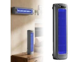 Torenventilator - Ventilator - Mobiele Aircooler - Desktop Ventilator - Mini Luchtkoeler - 2000mAh - Tafel + Muur - Stille Motor - 3 Standen - Tower Fan - Voor Woonkamer Slaapkamer en Kantoor