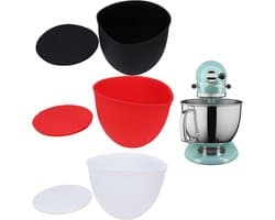 Mixer Kom Kom - Kom Liner - Bakken Ingrediënten - Voedselveilig Siliconen - 5 Liter - Grijs