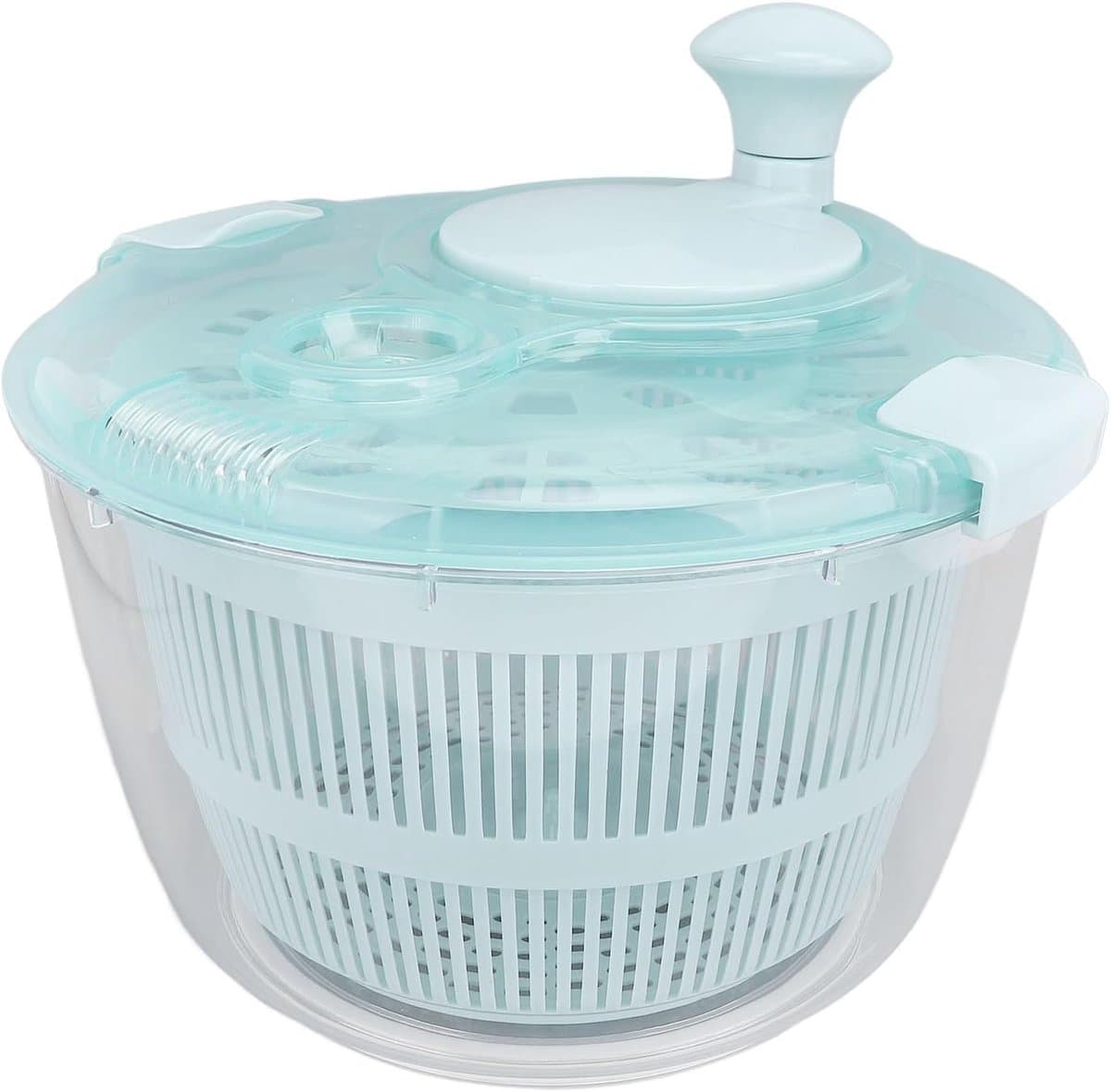 Saladespinner - Groentewasmachine - Verse Salades Maken - Eenvoudige Bediening - 5 Liter - Meerblauw — afbeelding 1