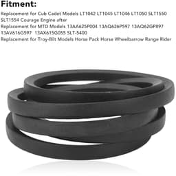 Grasmaaier Aandrijfriem - Transmissieriem Vervanging - Maaien Gazon - Duurzaam Rubber Materiaal - 78 Inch Lengte - Zwart — thumbnail 4