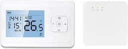 Slimme Thermostaat - Programmeerbare Kamerthermostaat - Energie Besparen - App Bediening - 14 x 9.5 x 6.5 cm - Wit — thumbnail 1