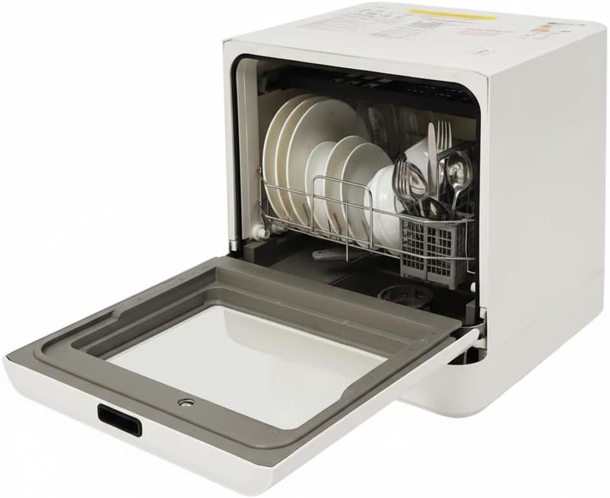 Tafelvaatwasser - Mini vaatwasser - Hygiënisch servies - Compact en draagbaar - 43 x 39 x 46 cm - Wit — afbeelding 1