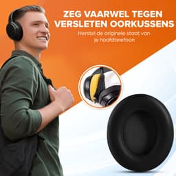 Oorkussens geschikt voor Beats By Dr. Dre Studio 2.0/3.0 wireless - Koptelefoon oorkussens voor Beats Studio zwart — thumbnail 3