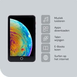 Smart MP3 Speler Bluetooth en Wifi - 16+256GB - 4 HD Touchscreen - BT 4.1 - MP4 Video Speler - Streaming Apps - Voice Recorder - M400 - Zwart — thumbnail 3