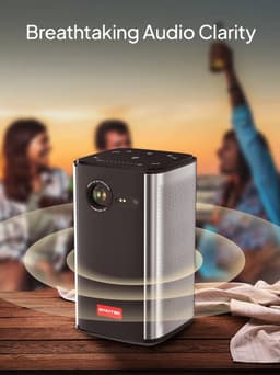 Byintek - P70 - Beamer - Projector Beamer - Mini Meamer - 960x540dpi - 20W - DLP Automatische focus - met WiFi - 300 ANSI Lumens - Zwart — thumbnail 4