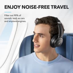 soundcore van Anker Q20i - Hoofdtelefoon met hybride actieve ruisonderdrukking - Bluetoothoordoppen - Speelduur van 40 u - Hi-Res Audio - Veel bas - Appinstellingen - Transparantiemodus - Ideaal voor op reis — thumbnail 5
