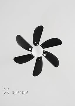 Stille Plafondventilator met Verlichting - Ø86cm - Omkeerbaar - Zwart of Natuurlijk Hout - AC-Motor - Perfect voor Zomer en Winter - Compact en Krachtig — thumbnail 4