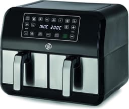 Equivera Dubbele Airfryer - Dubbele Mand - Dual Cook - Heteluchtfriteuse - Verschillende Programma's - Dual Zone - Mega — thumbnail 1